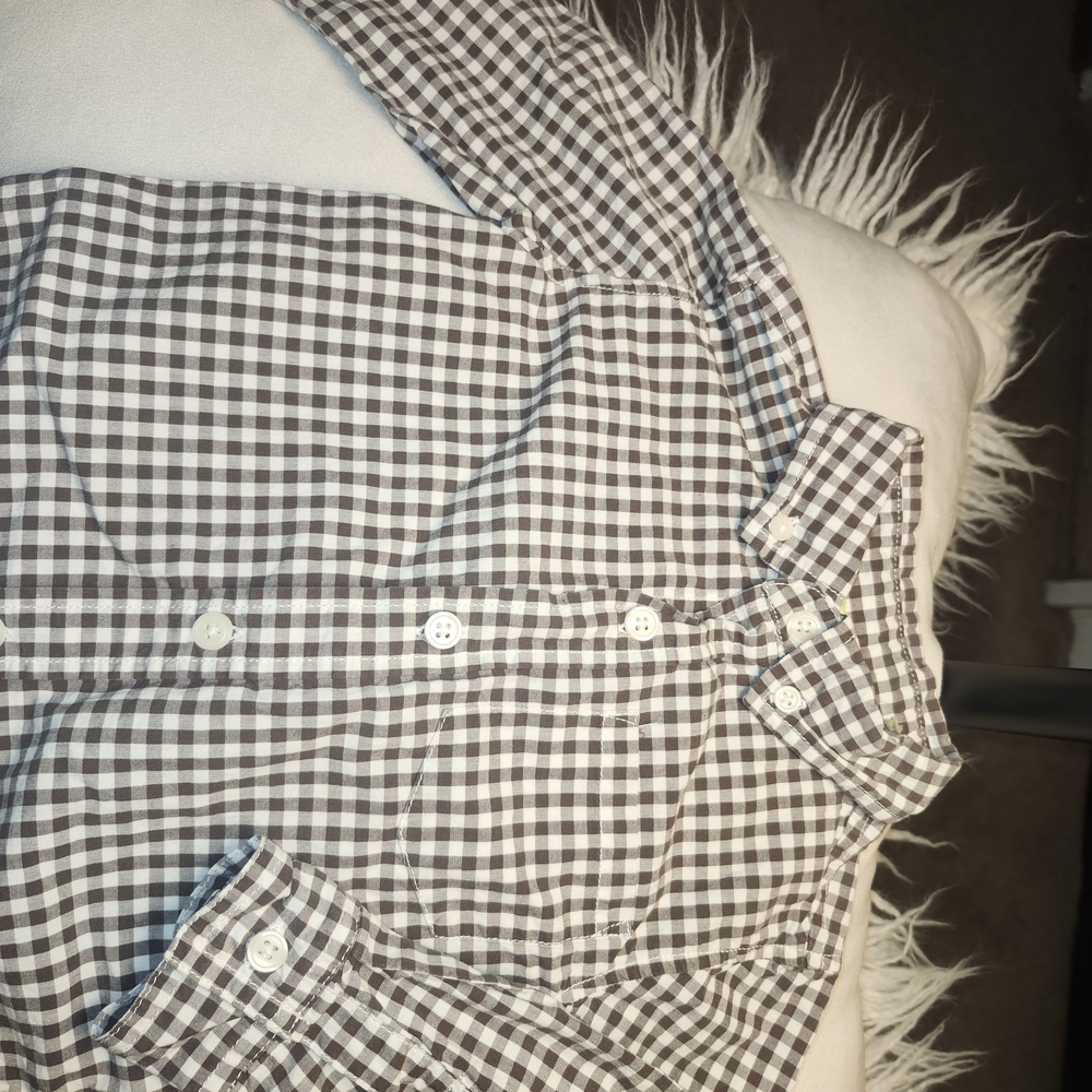 Crazy 8 Brown and White Plaid Shirt
